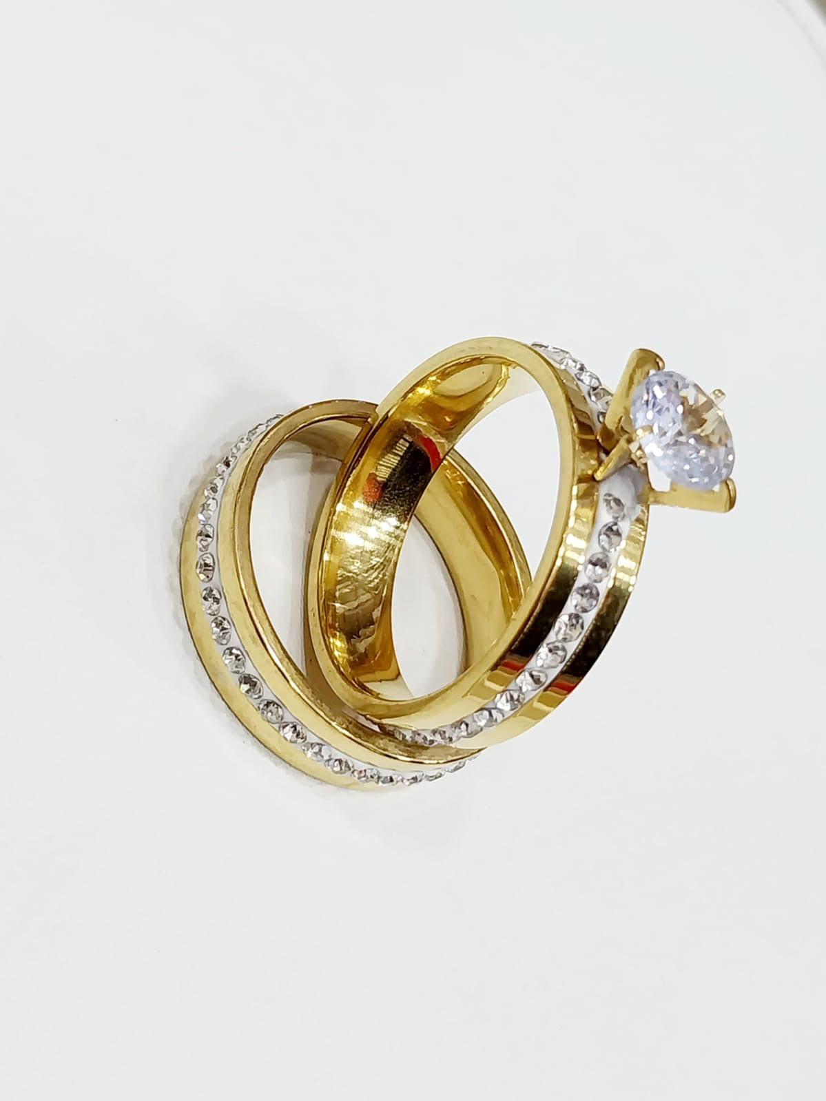 Elegant Zircon Couple Rings