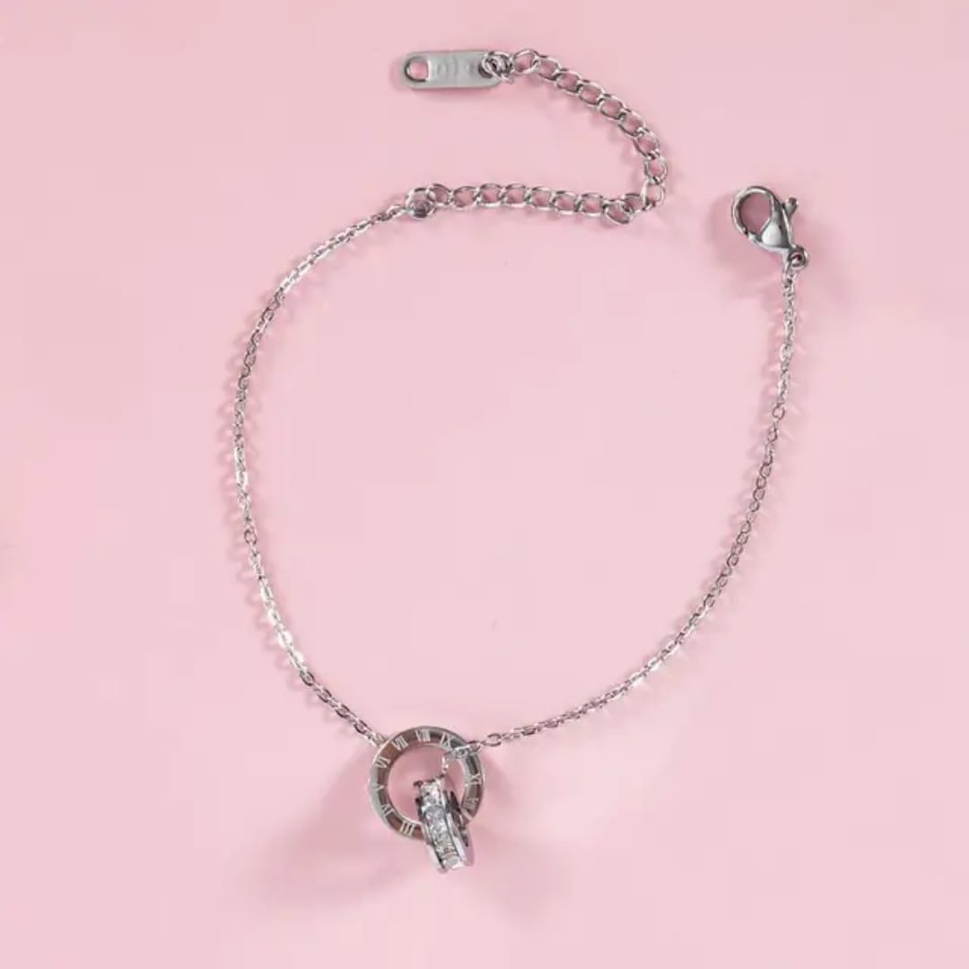 Luxury Roman Double Loop Anklet & Bracelet Set
