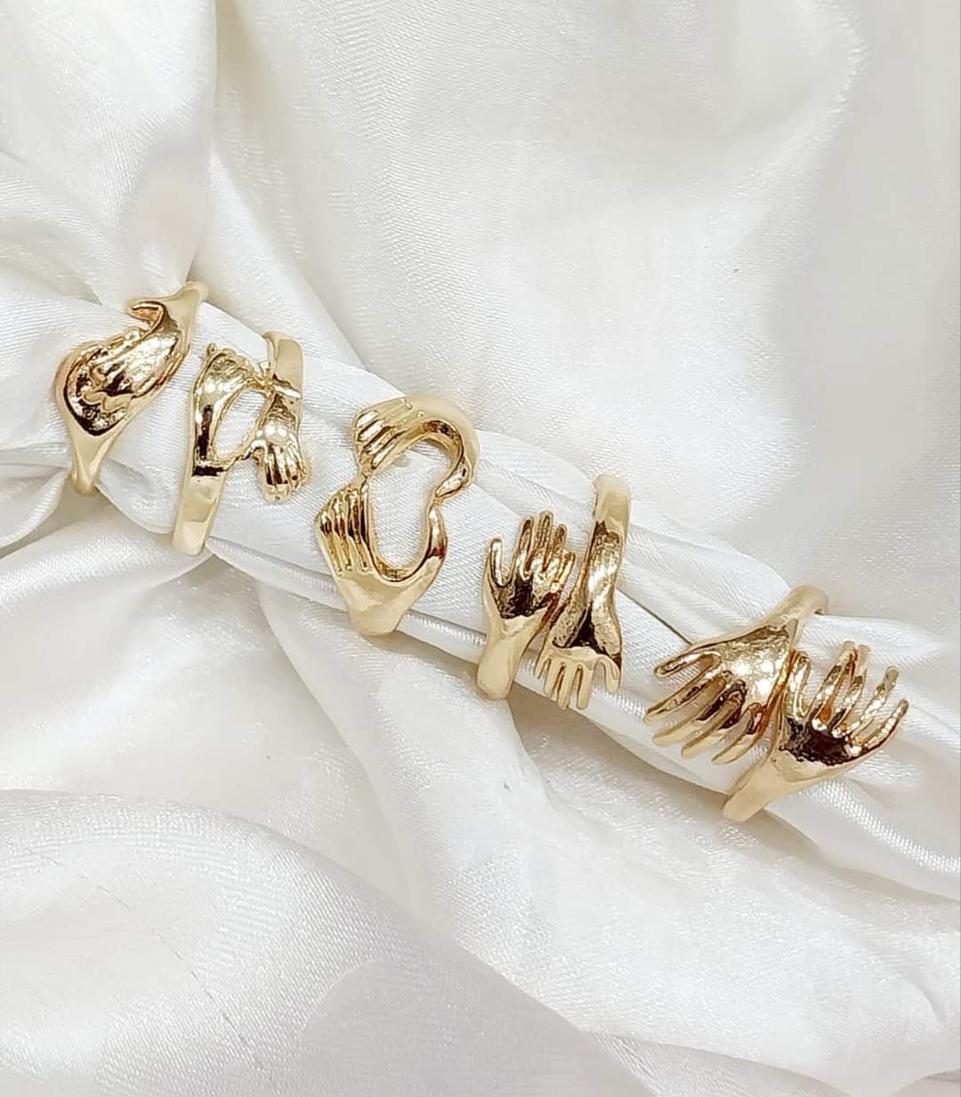 Cute Hug Rings Set for Couples/Women/Men