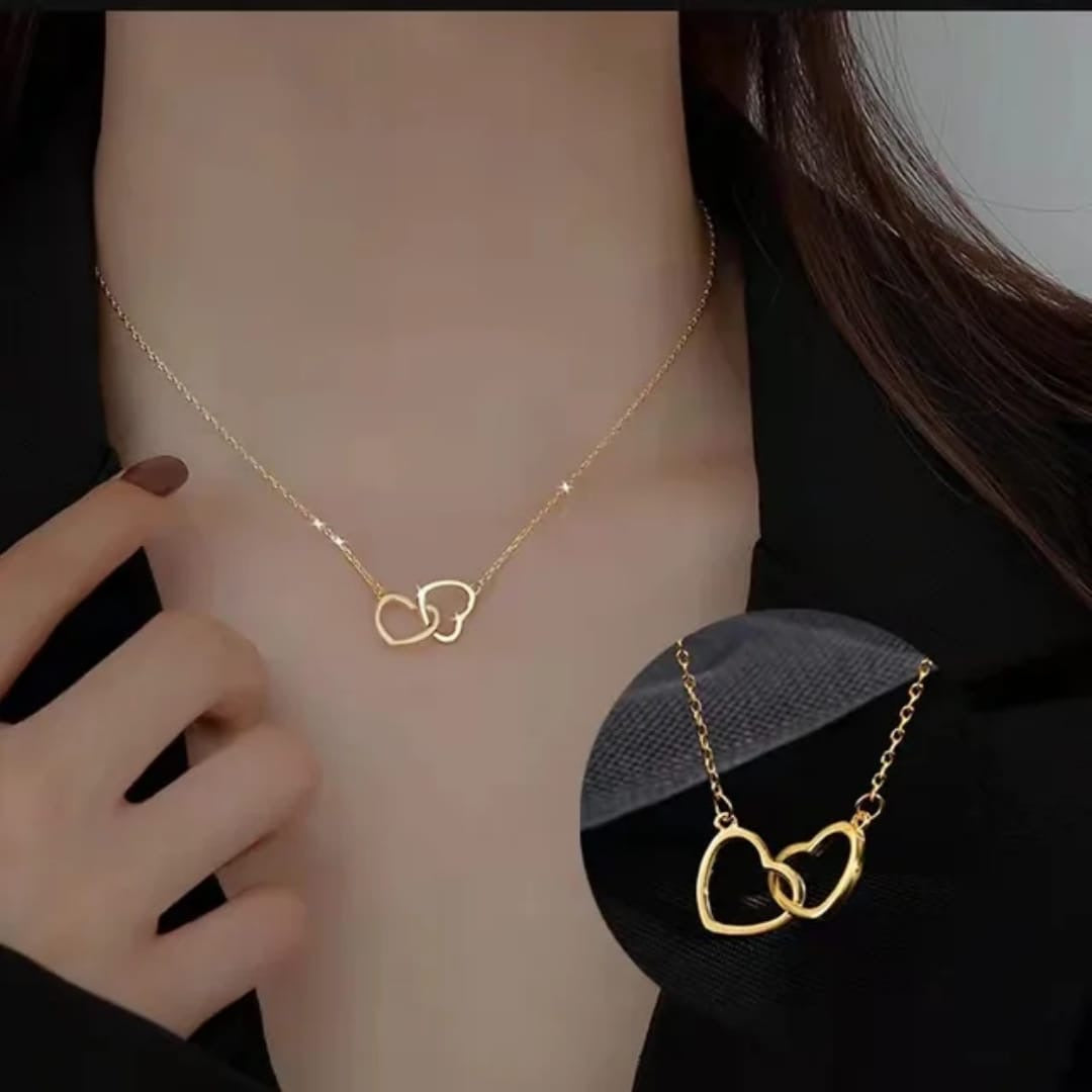 Luxury Interlocking Hearts Pendant
