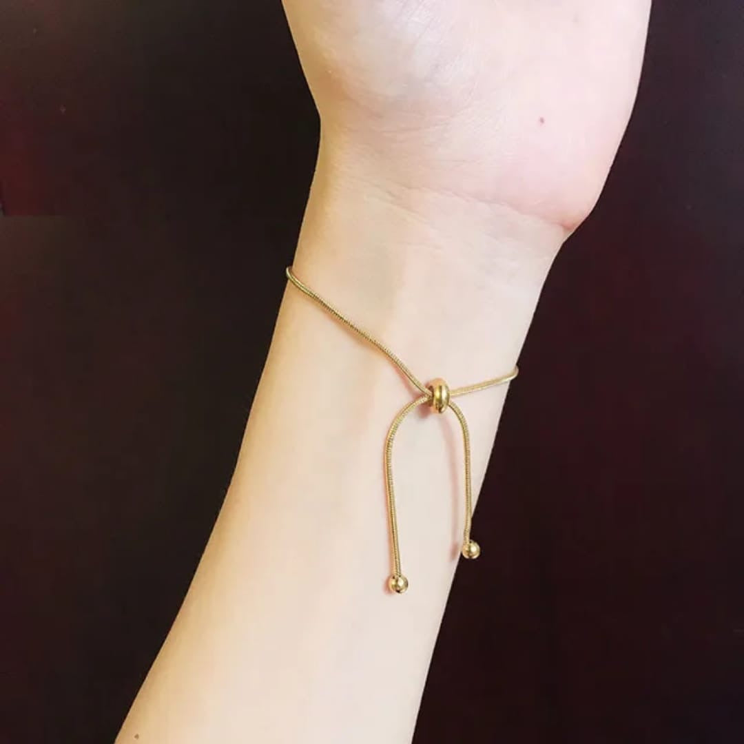 Minimalist Drawstring Adjustable Anklet (Set of Anklet & Bracelet)