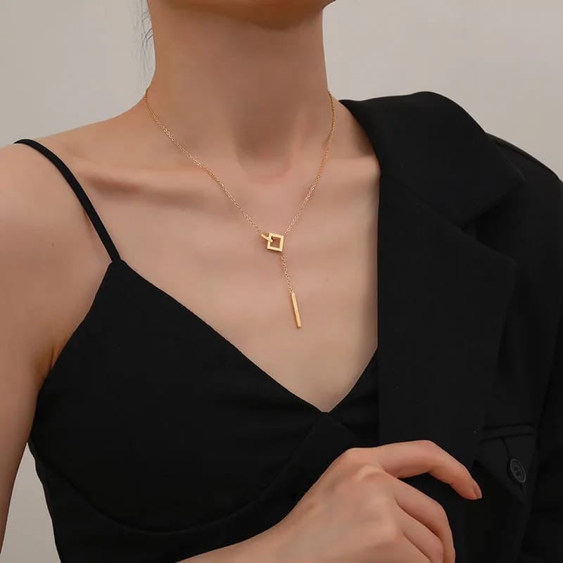 Elegant Square Interlocking Pendant