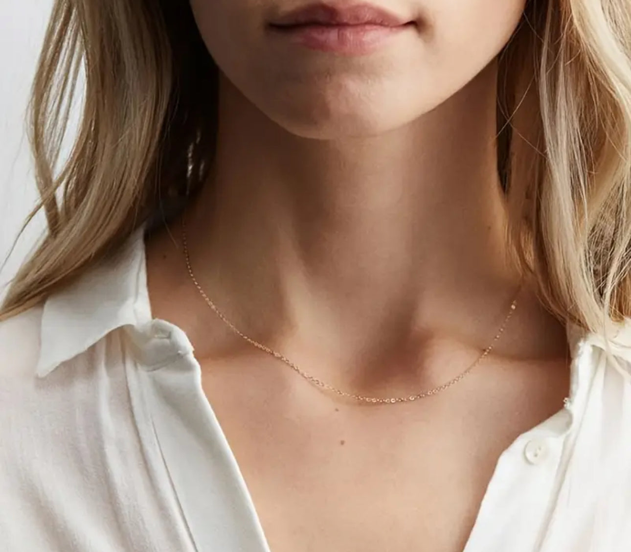 Plain Golden Locket Chain