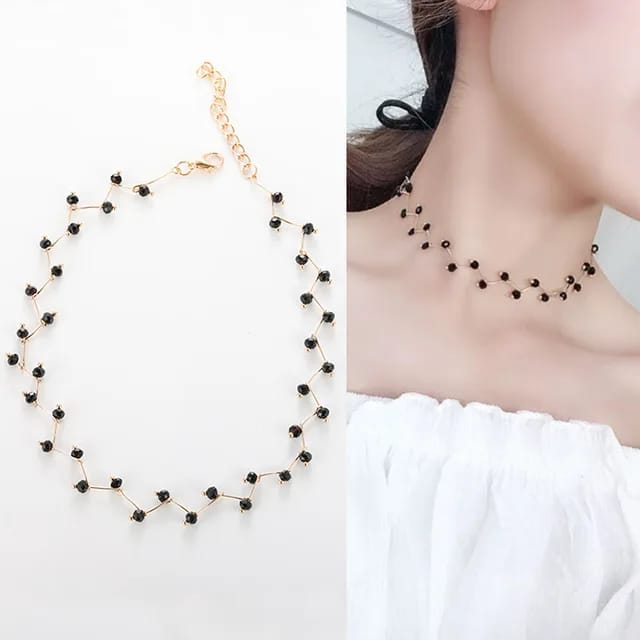Delicate Pearl Vine - Elegant Gold-Plated Choker Necklace