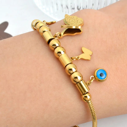 Evil Eye Butterfly Beads Bracelet