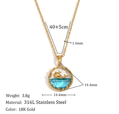 Elegant Whale Pendant Necklace