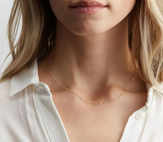 Plain Golden Locket Chain