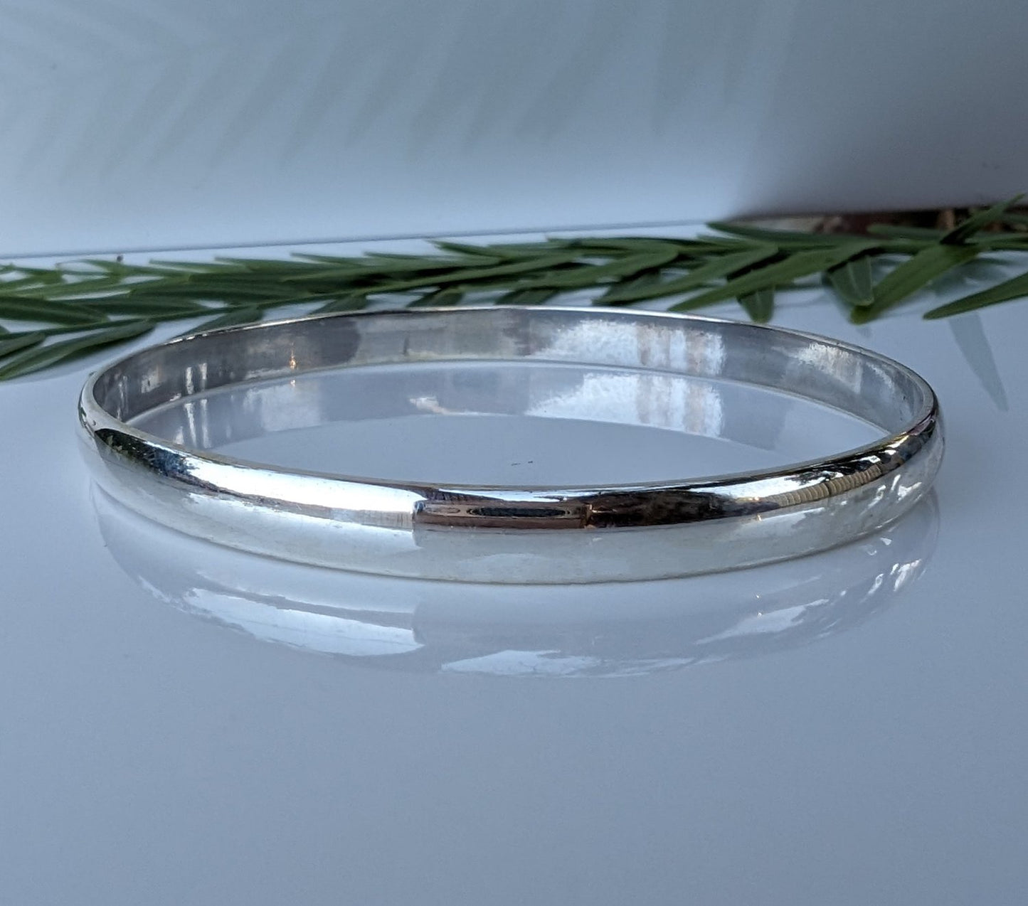 Solid Sterling Silver Bangle (Customizable)