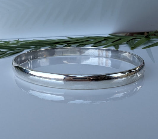 Solid Sterling Silver Bangle (Customizable)