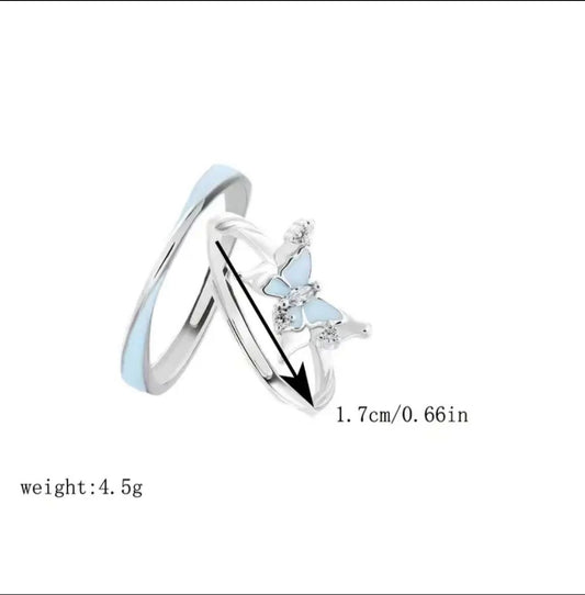Elegant Glowing Butterfly Ring