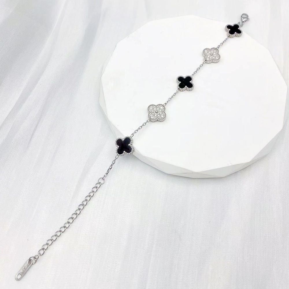 Vancleef Multi-Stone Dual Tone Bracelet