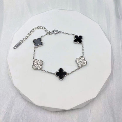 Vancleef Multi-Stone Dual Tone Bracelet