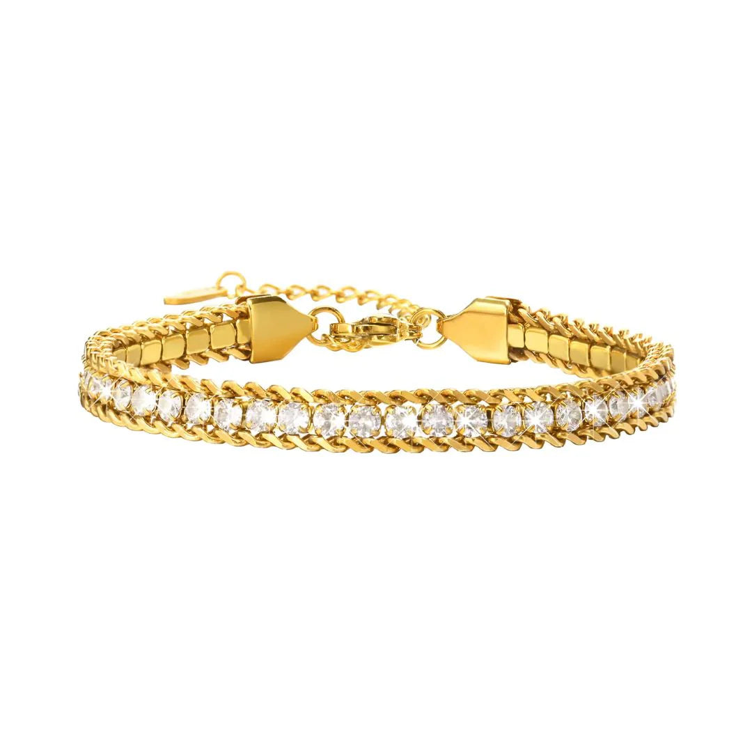 Elegant Zircon Layered Tennis Bracelet