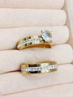 Elegant Zircon Couple Rings - Image 3