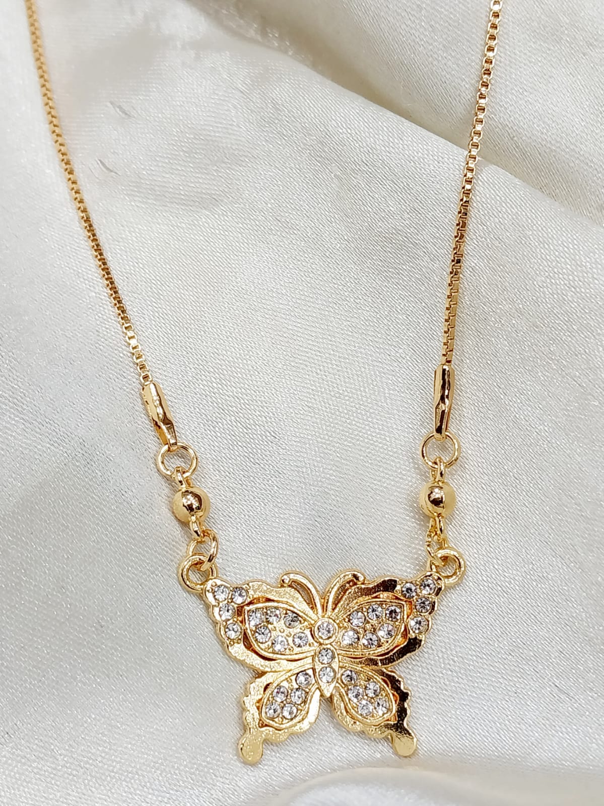 2 Elegant Butterfly Pendant Necklace - Image 1