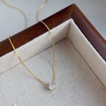 Minimalistic Solitaire Zircon Charm Necklace - Image 2