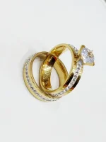Elegant Zircon Couple Rings - Image 4