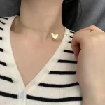 Minimalist Asymmetrical Heart Shaped Pendant - Image 4