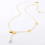Double Butterfly Charm Necklace - Image 4