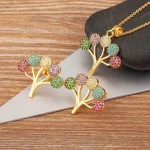 Multi-Stone Flower Necklace Set - Image 3