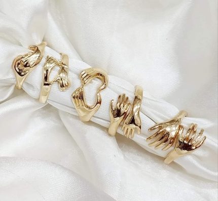 Cute Hug Rings Set for Couples/Women/Men
