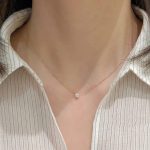 Minimalistic Solitaire Zircon Charm Necklace