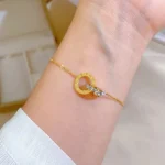 Luxury Roman Double Loop Anklet & Bracelet Set - Image 6