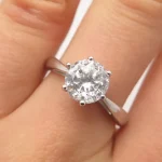 Elegant Silver Solitaire Ring (Adjustable) - Image 3