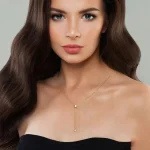 Elegant Double Solitaire Minimalist Necklace - Image 3