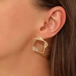Elegant Rectiloops Earrings (Square Hoops) - Image 2
