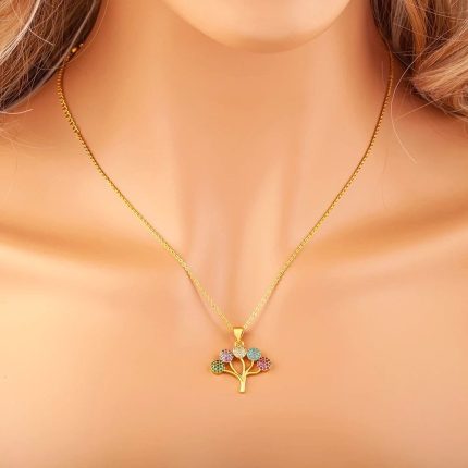 Multi-Stone Flower Necklace Set