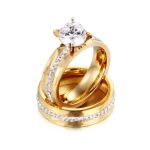 Elegant Zircon Couple Rings