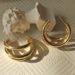 Triple Hoop Earrings - Image 5