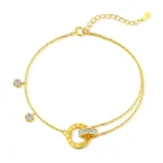 Luxury Roman Double Loop Anklet & Bracelet Set - Image 5