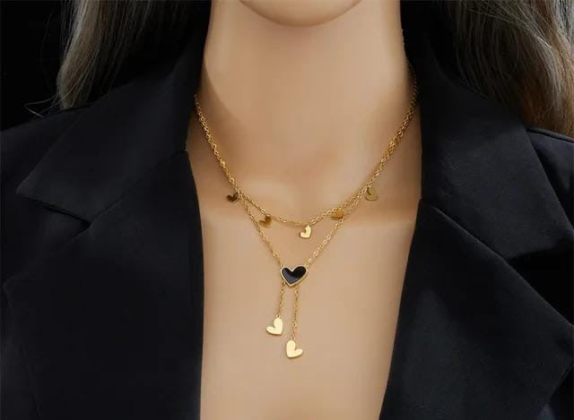 E881D89E-AFFE-44FC-94C7-8613C126B80D Layered Love Charm Necklace - Image 1
