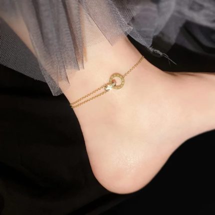 Luxury Roman Double Loop Anklet & Bracelet Set