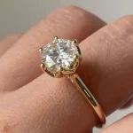 Elegant Golden Solitaire Ring (Adjustable) - Image 4
