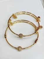 Pair of Adjustable Golden Bracelets - Image 2