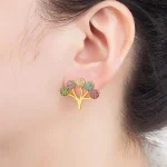 Multi-Stone Flower Necklace Set - Image 4