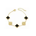 Vancleef Multi-Stone Bracelet Black & Golden Multi-Color - Image 3